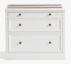 Open Box: Livingston 2-Drawer Lateral File Cabinet without Top (35") - Montauk White