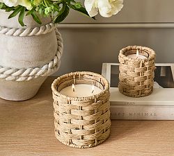 Rattan Candle - Coastal Blossom &amp; Sage