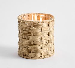 Rattan Candle - Coastal Blossom &amp; Sage