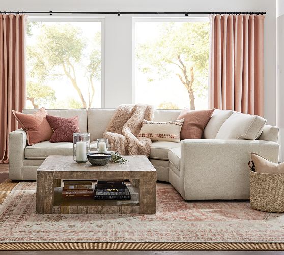 Pearce Square Arm 3-Piece Wedge Sectional (118"-127") by Pottery Barn