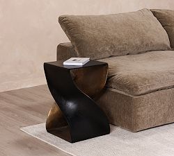 Mission Square Metal Accent Table (14")