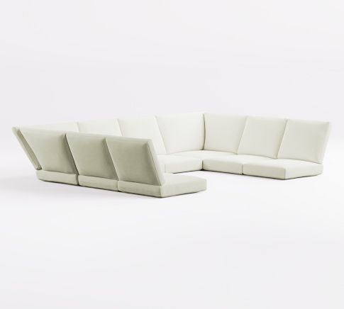Malibu Metal 8-Piece U-Shaped Sectional Set Cushions
