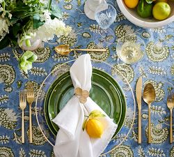 Etched Gold Rim Charger Plates