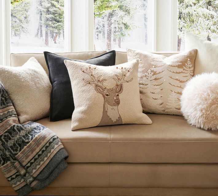 Luxe Faux Fur Sphere Pillow Cover | Pottery Barn