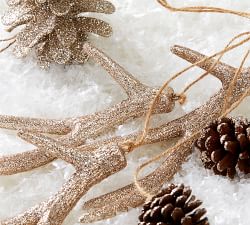 Glitter Antler Cluster Ornament