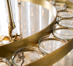 Kent Recycled Glass Tiered Chandelier (25")