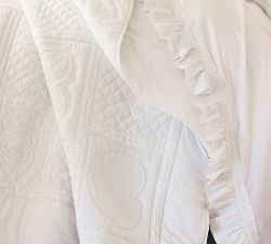 LoveShackFancy Bow Heart Patchwork Quilt