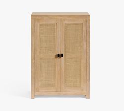 Modern Farmhouse Cane Entry Cabinet (25")