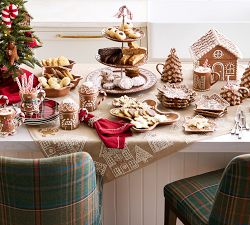 Gingerbread Stoneware Napkin Rings - Mixed Set of 4