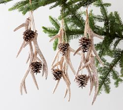 Glitter Antler Cluster Ornament