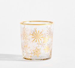 Snowflake Decal Cocktail Glasses - Set of 4