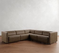 Tucker Leather Power Reclining L-Shaped Sectional (108")