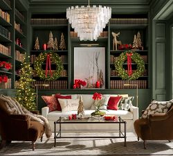 Avalon Cast Glass Round Tiered Chandelier (33")