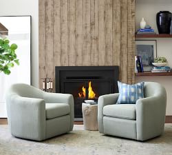 Faux Bois Round Stump Accent Table