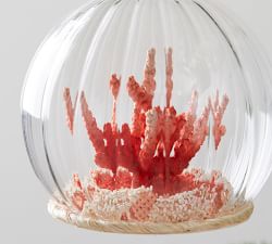 Under the Sea Glitter Mercury Glass Ornaments - Set of 3