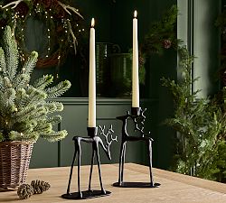 Bronze Sculpted Reindeer Candle Holder
