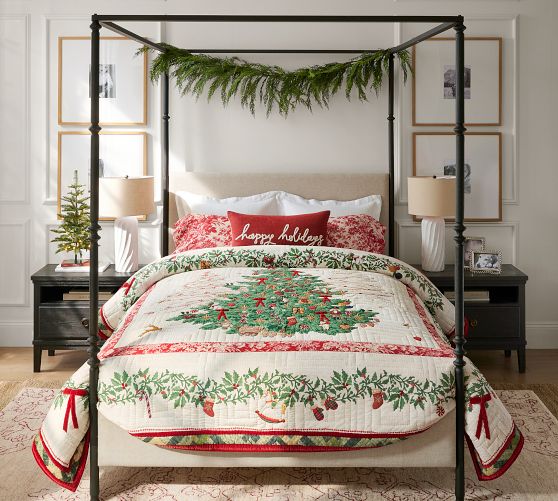Deck the Halls Christmas Tree Reversible Quilt by Pottery Barn
