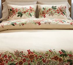 Holly Berry Wreath Duvet Cover