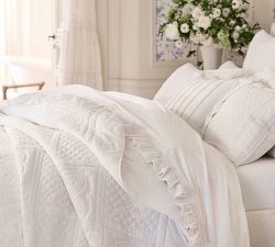 LoveShackFancy Bow Heart Patchwork Quilt