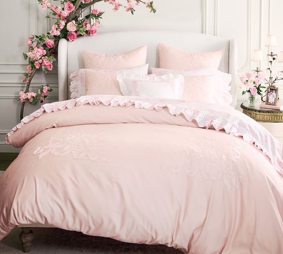 LoveShackFancy Rococo Bow Duvet Cover by Pottery Barn