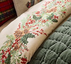 Holly Berry Wreath Duvet Cover