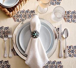 Turquoise Handcrafted Napkin Rings - Set of 4