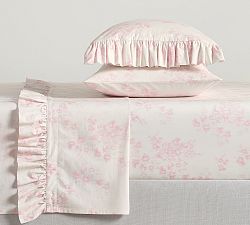 Open Box: LoveShackFancy Ikat Meadow Sheet Set, Full - Pink