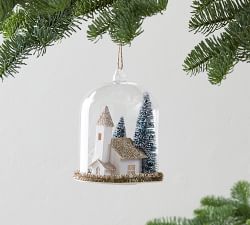 Winter Scene Cloche Ornaments
