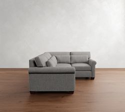 York Roll Arm Deep Seat 3-Piece Sectional (99")