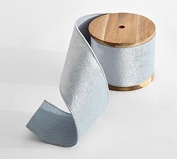 Blue Velvet Ribbon Garland