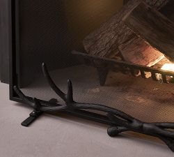 Bronze Antler Fireplace Screen