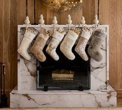 Embellished Velvet Stockings