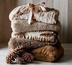 Faux Fur Mink Throw