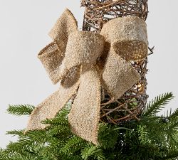 Lit Burlap Buck Tree Topper