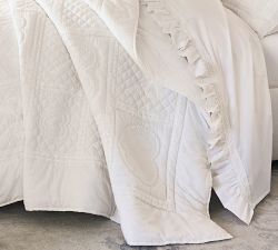 LoveShackFancy Bow Heart Patchwork Quilt