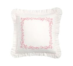 LoveShackFancy Embroidered Ruffle Pillow