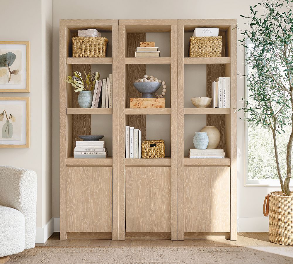 Newport Shelf with Cabinet (64.5"-86") by Pottery Barn