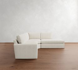 Pearce Square Arm Slipcovered 3-Piece Bumper Sectional (118")