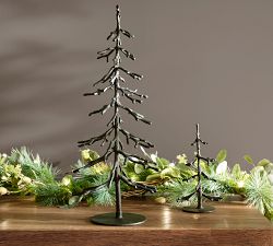 Lit Faux Eucalyptus and Pine Wreath &amp; Garland