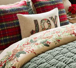 Holly Berry Wreath Duvet Cover