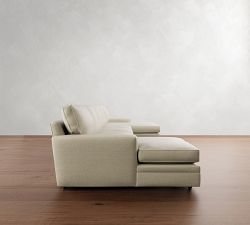 Pearce Square Arm 4-Piece Double Chaise Sectional (155")