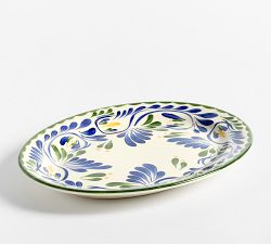 Puebla Porcelain Oval Serving Platter