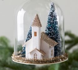 Winter Scene Cloche Ornaments