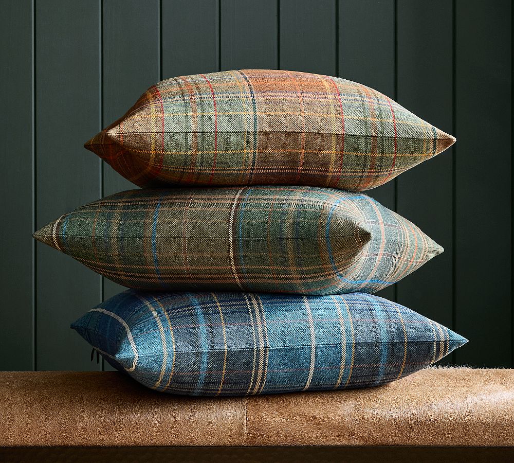 Woodrow Plaid Pillow Cover by Pottery Barn