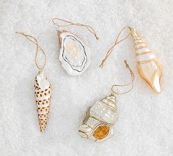Coastal Seashell Ornaments - Set of 4
