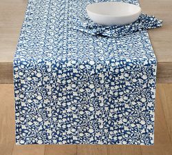 Hanukkah Botanical Organic Cotton Table Runner