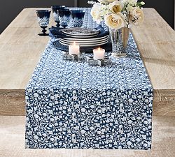 Hanukkah Botanical Organic Cotton Table Runner