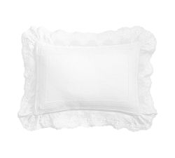 LoveShackFancy Lace Crochet Lumbar Pillow