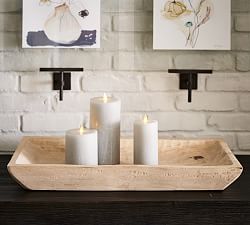 Rediscovered Natural Handcrafted Wooden Candle Trays