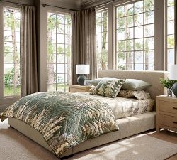 Winter Spruce Quilted Sham